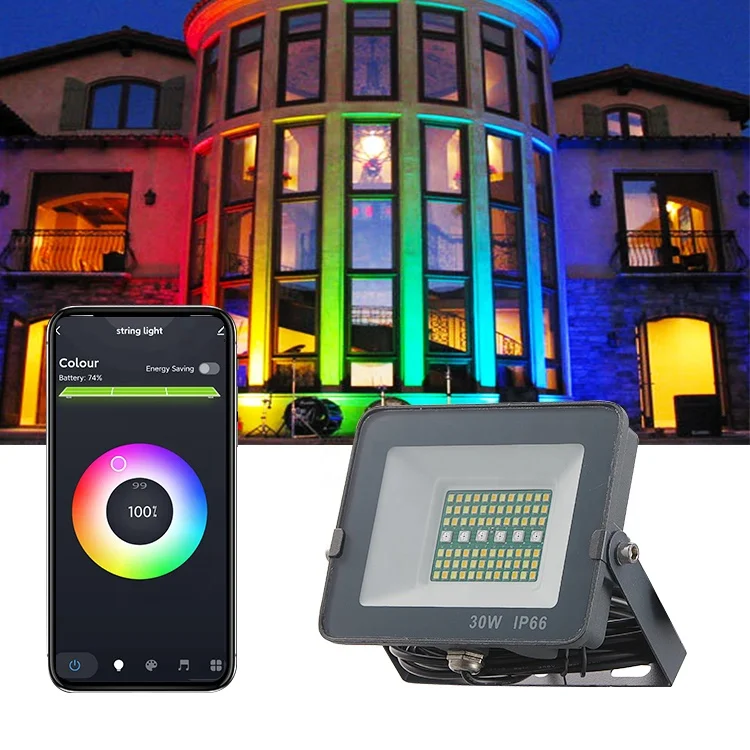 Yunduo Solar Led Rgb Flood Light 300w 600w Garden Led Floodlight Outdoor with Remote Controller