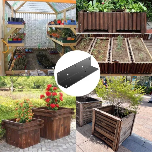 Furniture hardware adjustable metal wall bracket L-shaped corner code supporting cabinets bracket wood connector