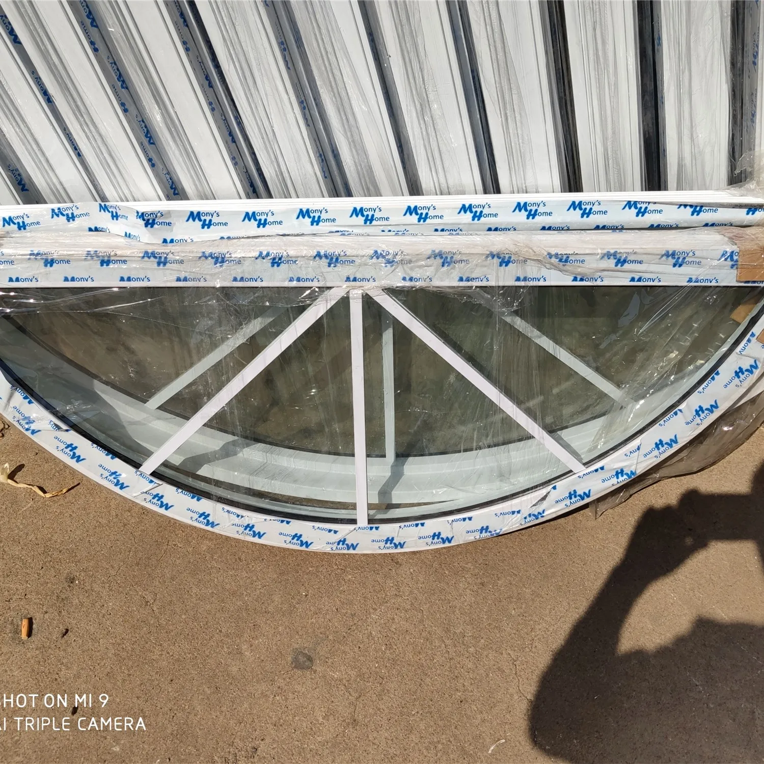 UPVC/PVC half round windows arch windows with grill design and double glazed