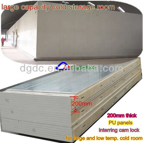 200mm thick cold room polyurethane heat insulation panel