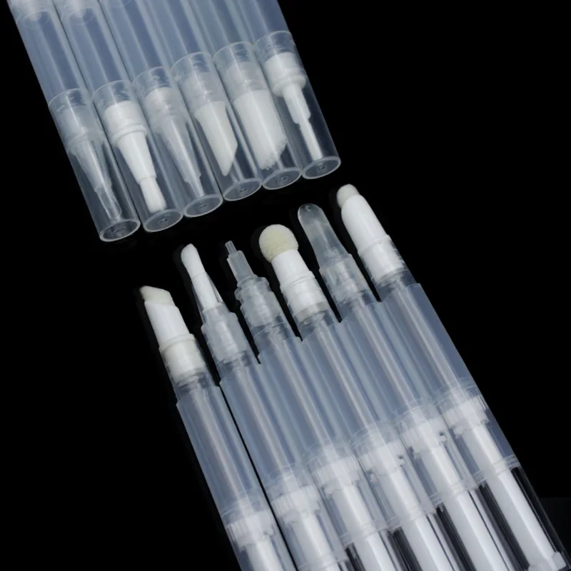 1.5ml 2ml 3ml 4ml 5ml Transparent  Empty Cosmetic Package Cuticle Oil Pen  Lip Gloss Pen Click Twist Pen with Brush