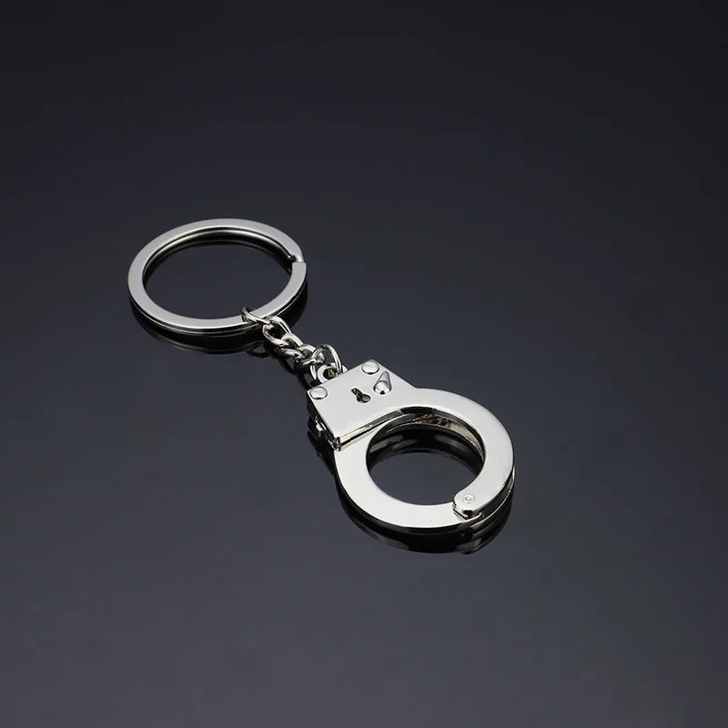 42mm*34mm Wholesale Newest and Fashionable Outdoor Metal Mini Handcuffs Keychains Metal Crafts Souvenirs and Gifts