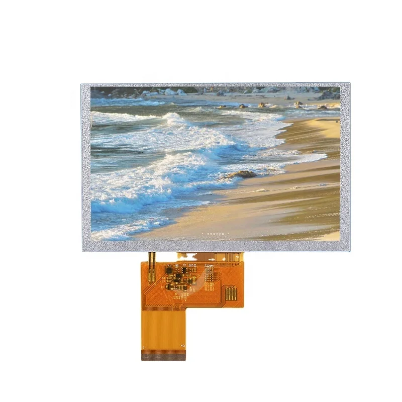 HMI 800x480 5' lcd touch screen 40 pin  spi interface with flash 5 inch tft lcd module display