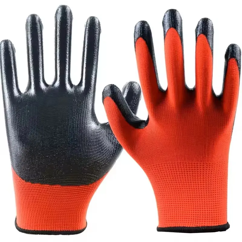 Wear resistant King Nitrile Protective Gloves breathable impregnated rubber industrial protective gloves