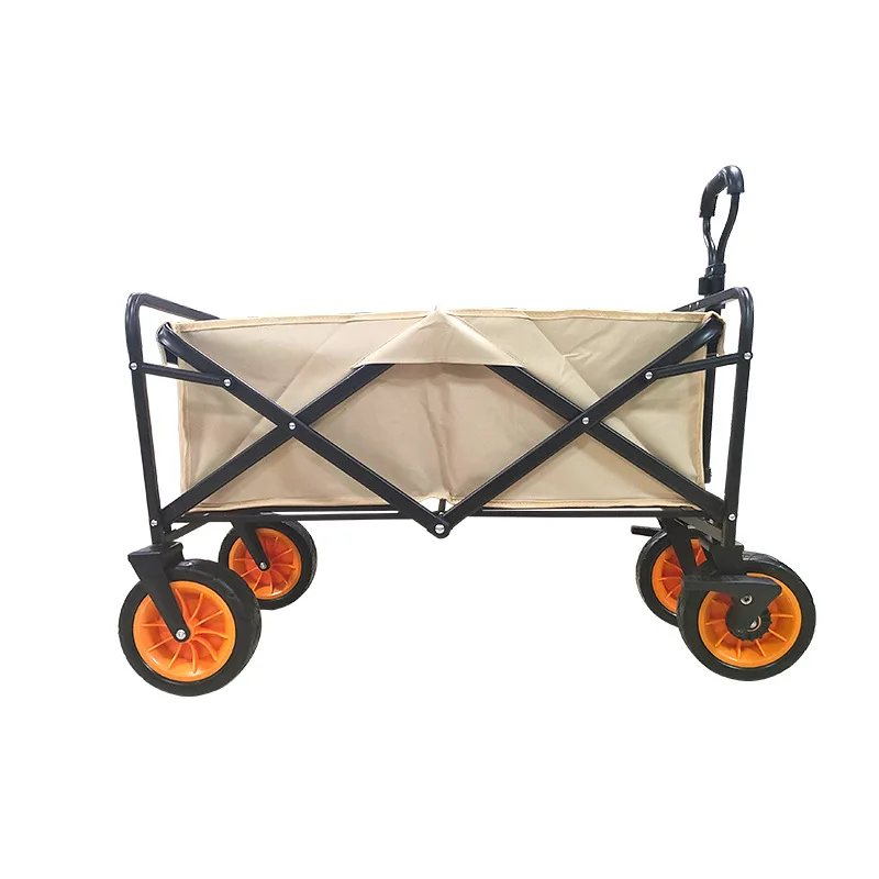 Selling  Camping Outdoor Collapsible Beach Wagon Cart Trolley Utility Folding Camping Wagon Trolleys Hand Carts wagon