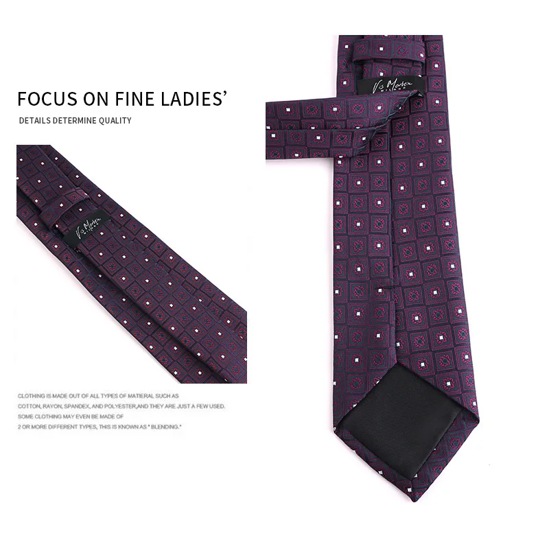 China Latest Fashion Custom Design Necklaces Red Men Neckties  Striped Paisley Plaid  Wedding  Fashion Tie