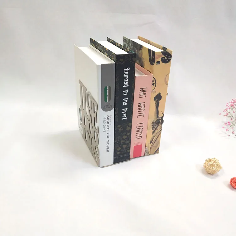 China Supply High Quality Iron Decoration Book Organizer Metal Bookend
