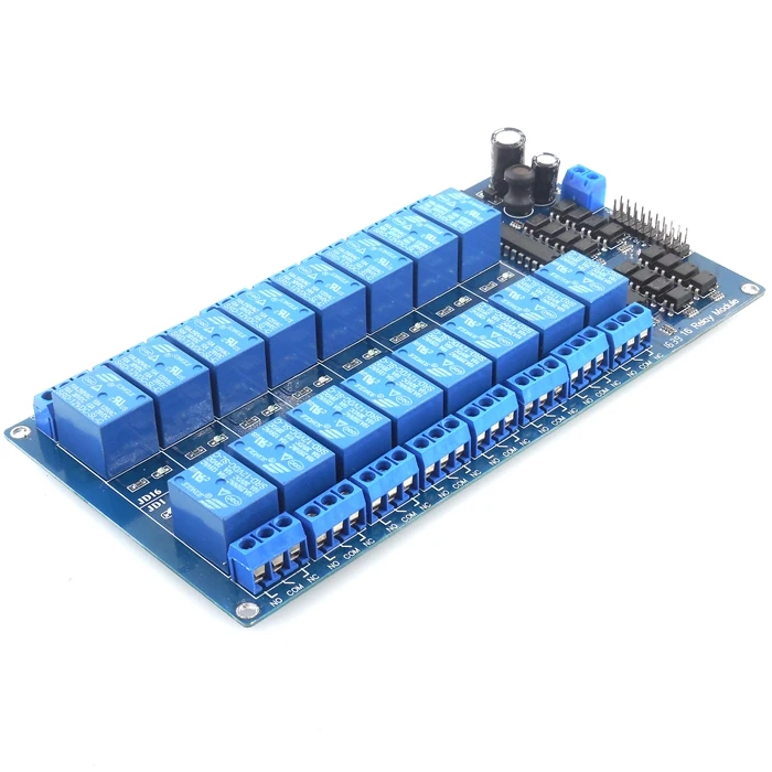 16-Way 5V Relay Module Relay Control Board With Optocoupler Protection With LM2576