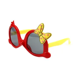 Wholesale lovely cute bow silicone frame polarized uv400 protection duck kids sunglasses