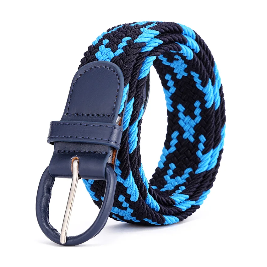 Cheap Fashion Elastic Braided Belts Mens Braces Woven Stretch Braided Knit Belt