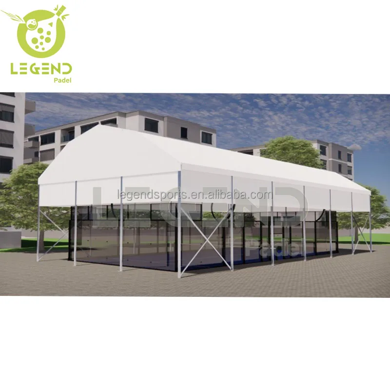 China Padel Court Supplier High Quality Padel Tennis Court Cover Roof Panoramic Cancha Padel Court With Roof