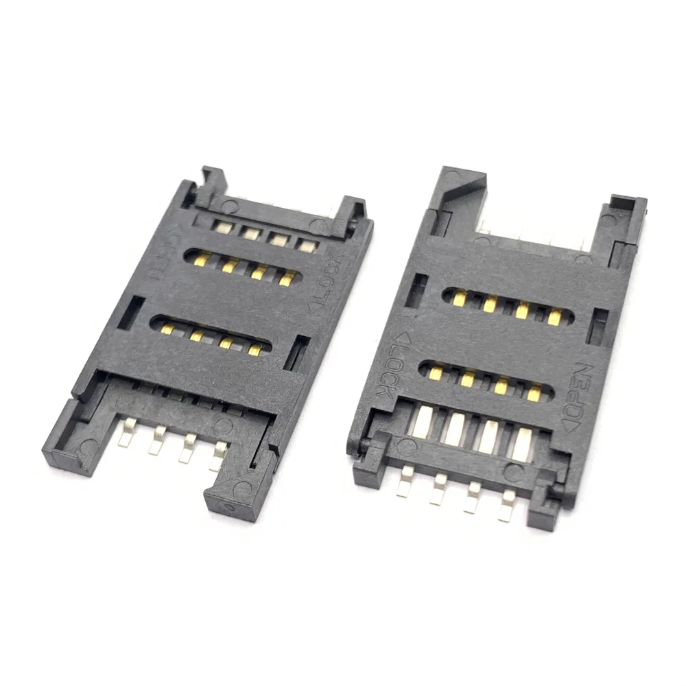 High quality SIM adapter smart card connector micro sim card connector 8pin PCB sim card socket