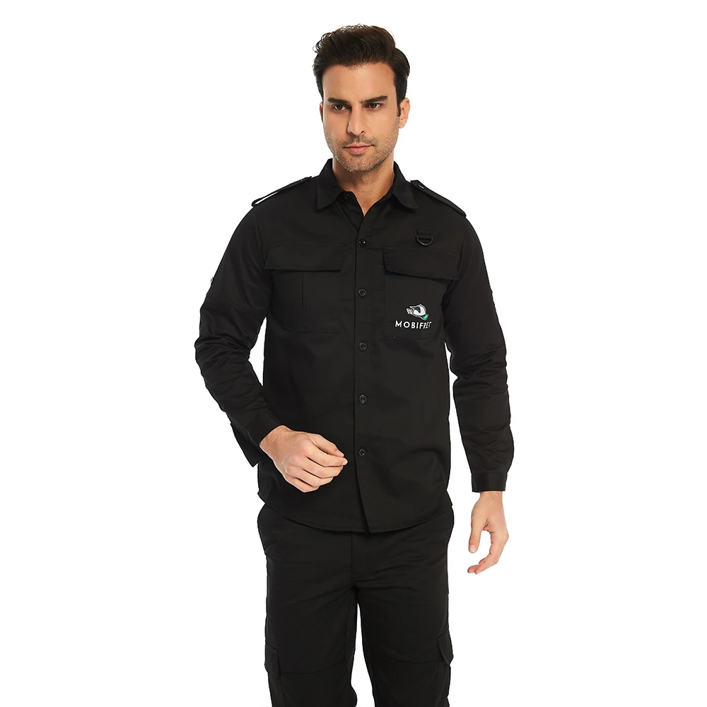 Design Tactical Workwear Sets Short Sleeve Shirt Cargo Pants Suit Custom Work Wear Hotel Guard Security Uniform