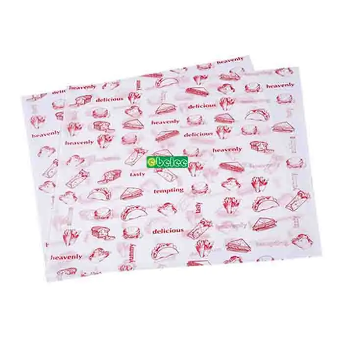 
Food Greaseproof Paper For Burger Wrapping 