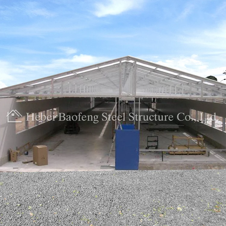 Modern Design Prefab Steel Structure Chicken Poultry Farm  For Sale