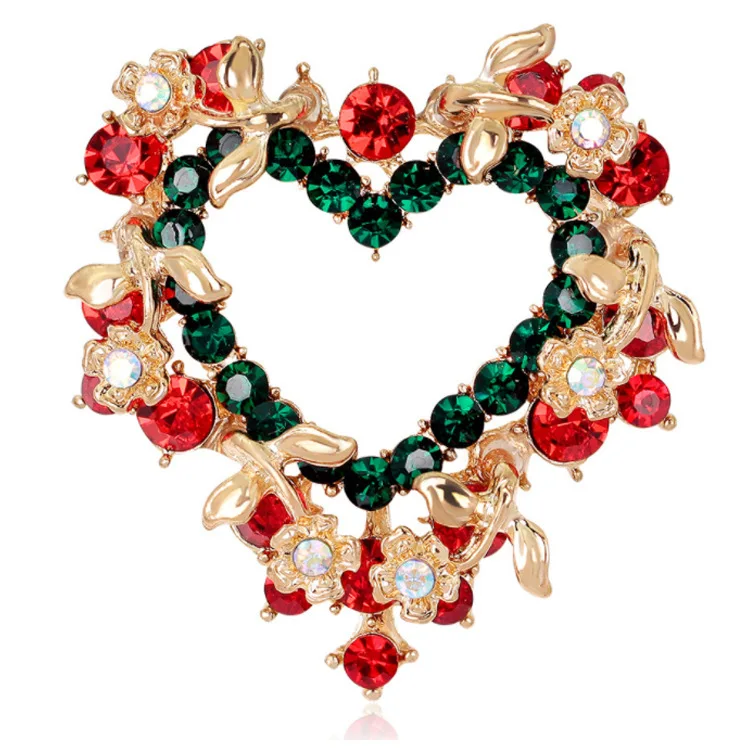 Fashion Diy Christmas Tree Boots Snowman Sleigh Bell Penguin Brooch Pin Christmas Brooches  Luxury Women Wholesale