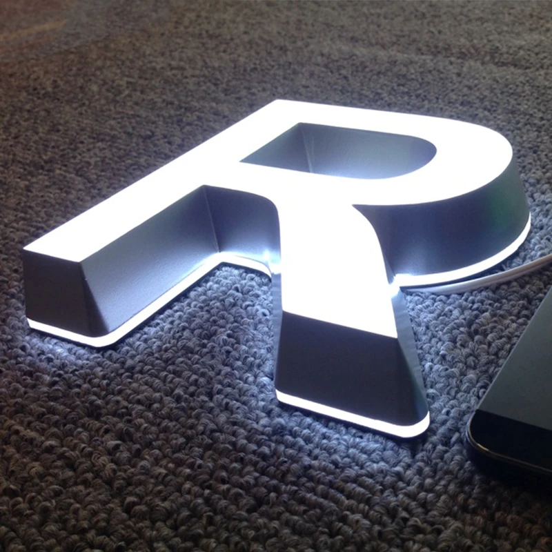 Factory price custom frontlit & backlit logo alphabet channel light led backlit letter sign for advertising