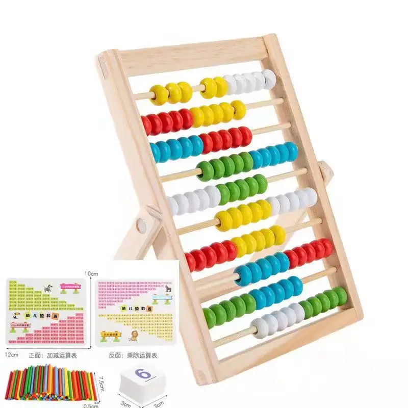 YSR 2024 Hot selling Wooden Numbers Counting Calculating Beads Abacus Math Learning Mathematical Operation Digital Computing Toy