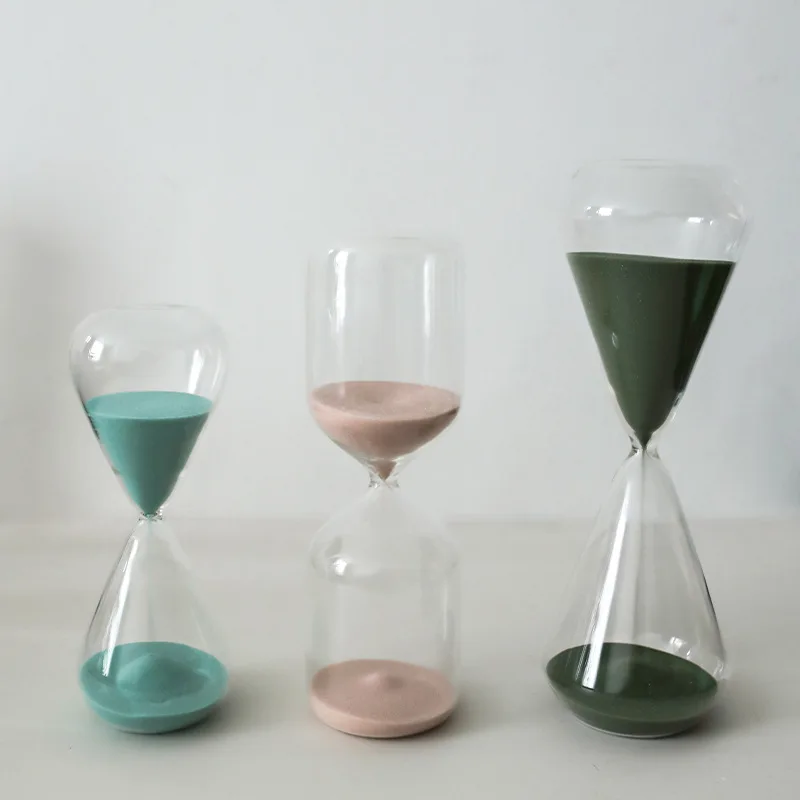 Wholesale 15 / 30 Minutes Hourglass Home Decoration Hand Blown Sand Clock Desktop Decoration Customized Colorful Sand Timer