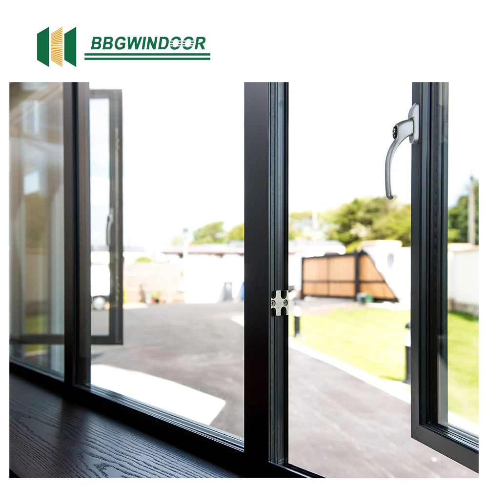 BBGWINDOOR privacy protection professional windows aluminum casement window with built in blinds