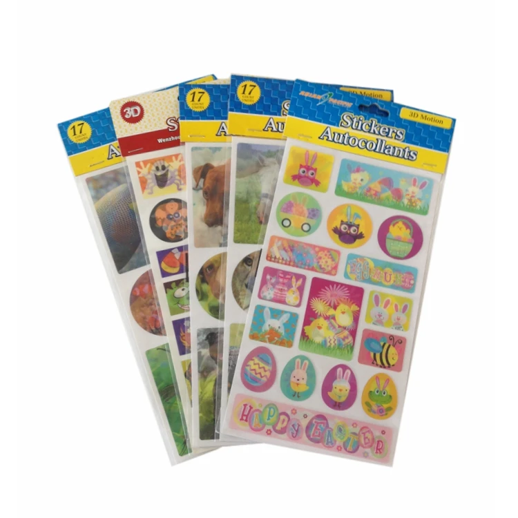 100%  eco-friendly Custom 3d lenticular printing 3d sticker