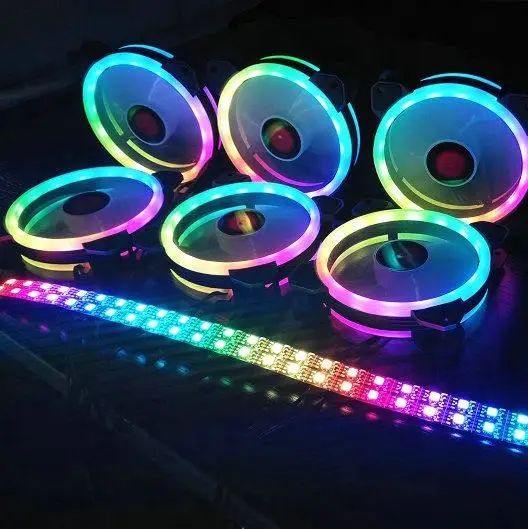 Кулер компьютерный Coolmoon RGB с дистанционным управлением 120*120*25 120