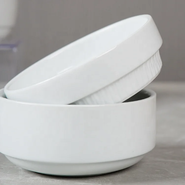 Wholesale Custom Printed Wholesale Ceramic Porcelain White 5 Inch 250ml Pottery Serving Bowl