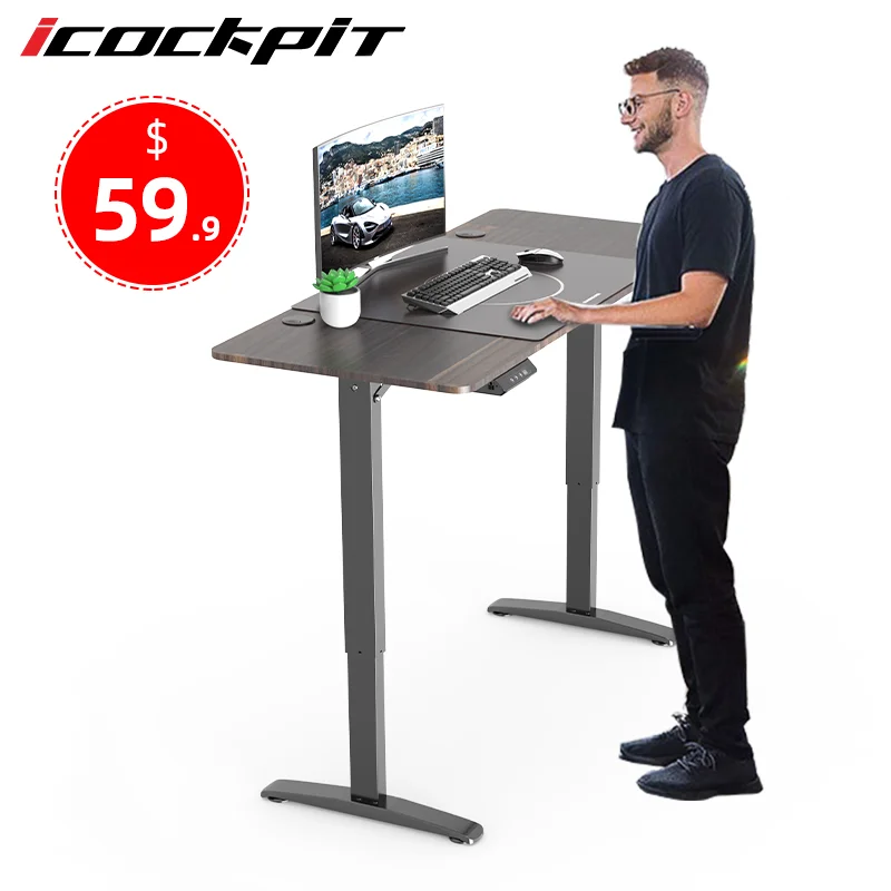 icockpit Wholesale Smart Modern Home Office Work Executive Computer Table Lift Desk Height Adjustable Sit Stand Up Standing Desk
