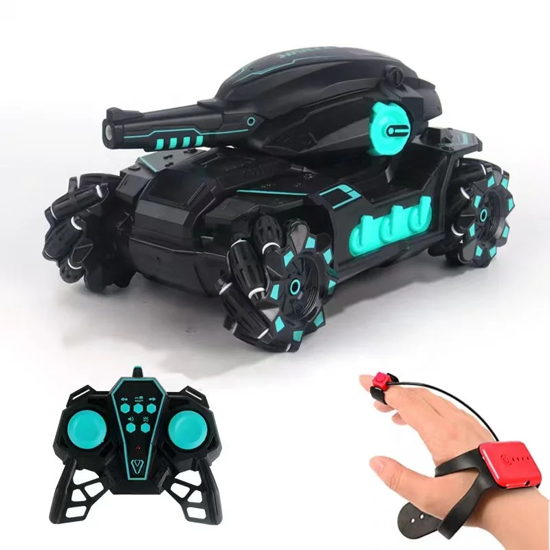 Hot selling 2.4G water tank light music toy rc water tanks Water bomb boys toys Multi-function remote control vehicle