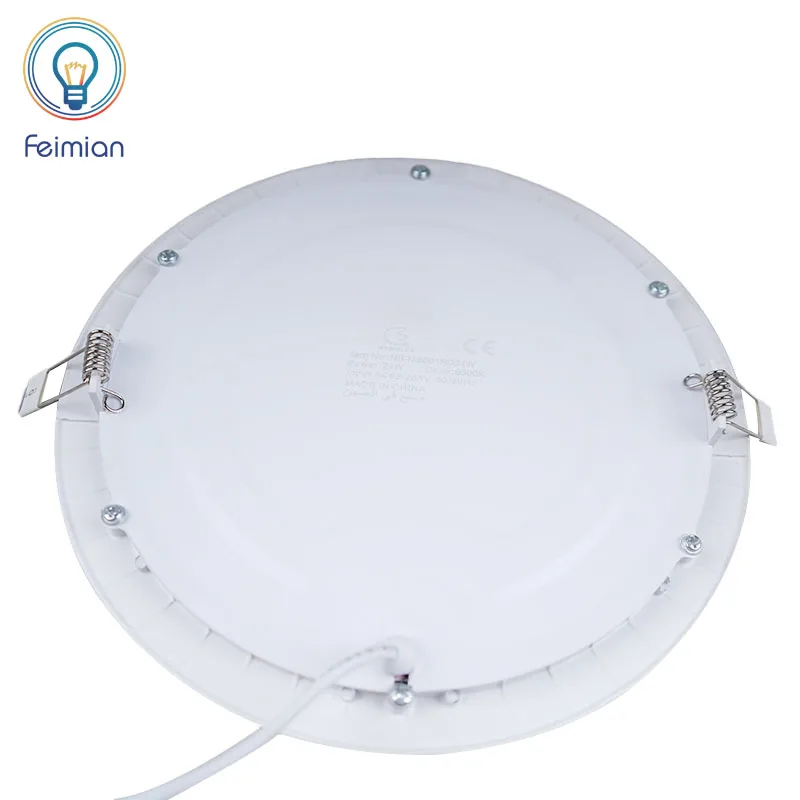 3W 6W 9W 12W 15W 18W 25W Waterproof IP44 Flat Ceiling Lamp Recessed Round Ultra Thin Slim LED Panel Light