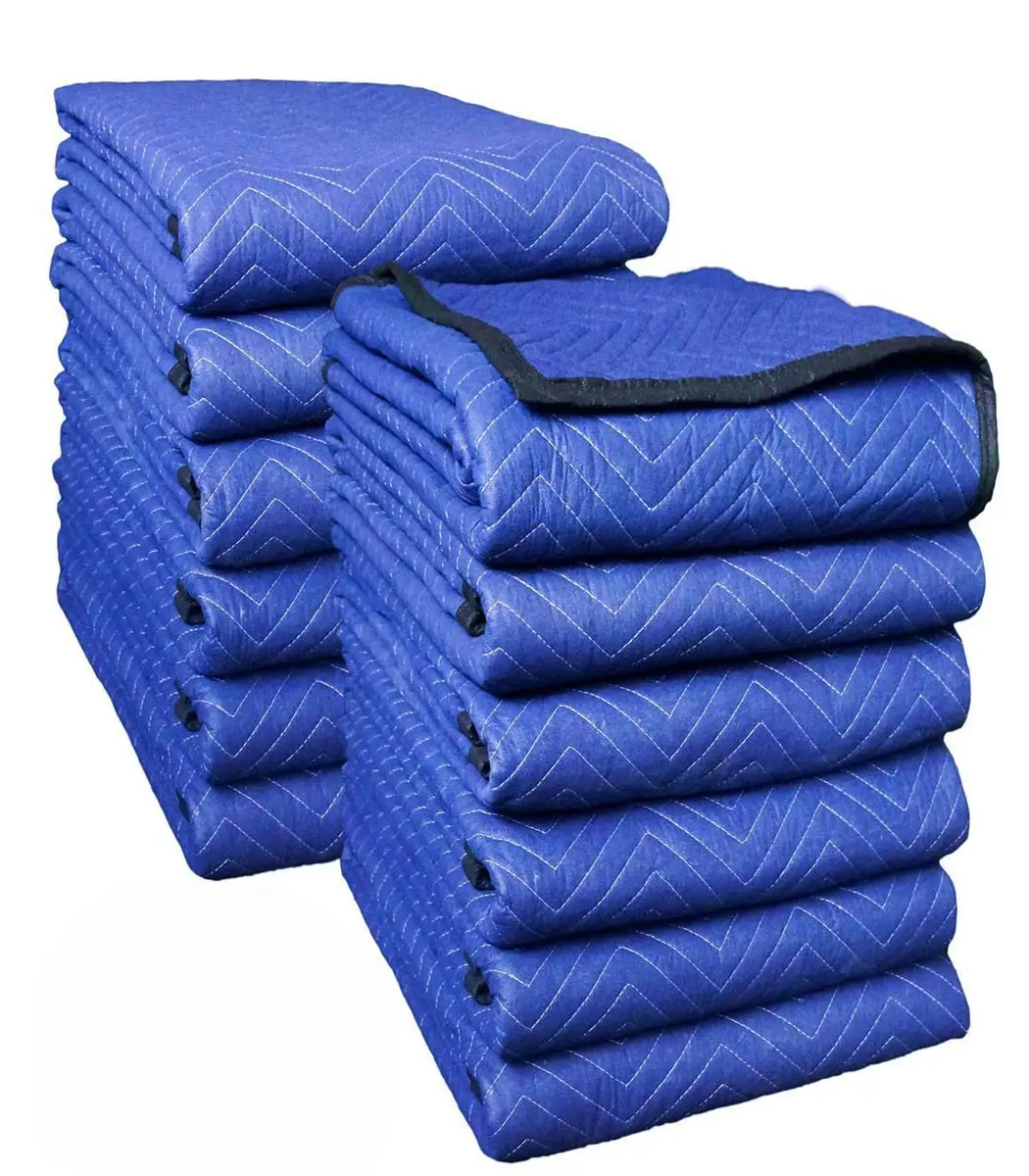 Economy furniture removal pads factory 72x80 inches heavy duty moving blankets with logo