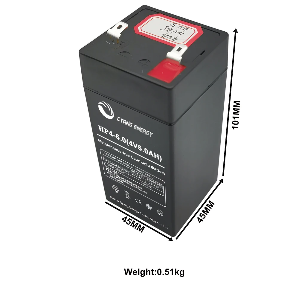 Hot sell 4V5ah rechargeable lead-acid electronic digital weighting scales battery