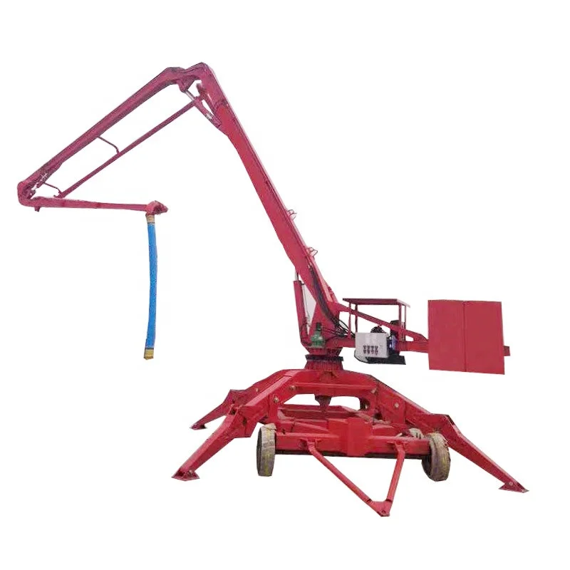 Portable mobile concrete pump machine placing boom China manufacturing