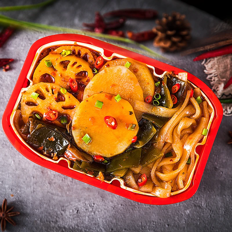 Chinese Instant spicy self heating hot pot noodle with the best flavor andinstant in hot pot seasoning