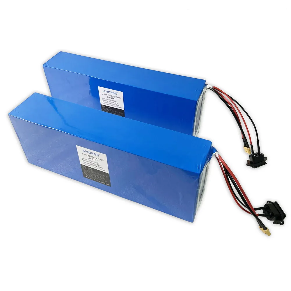 DIY перезаряжаемая литиевая батарея 52v 35ah 14S7P 40AMP Подгонянный аккумулятор