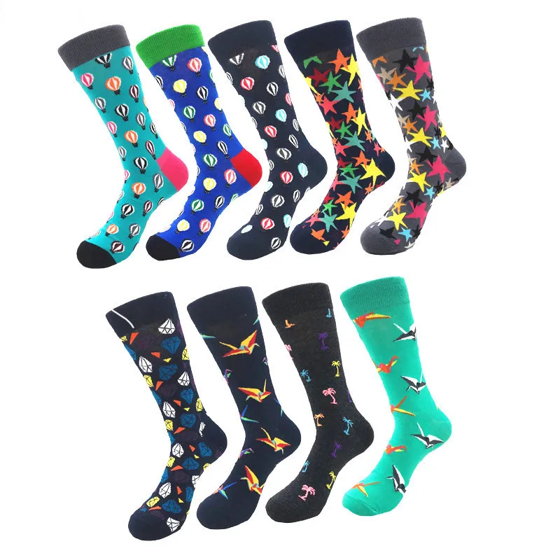 
Wholesale Unisex Cotton Funny Tube Colorful Design Crew Happy Funny Socks in Stock 