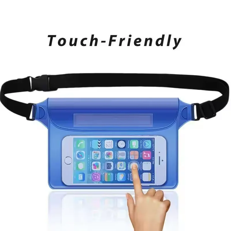 Water proof Phone Bag Pouch with Waist Strap Waterproof Fanny Pack Waist Bag for Women Men Floating Swimming Beach Water Park