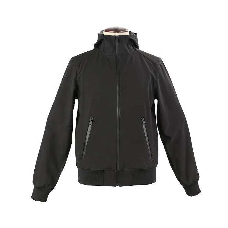 OEM Custom Design Lightweight Black Waterproof Men Jacket Custom Zip Up Hood Windbreaker Jacket