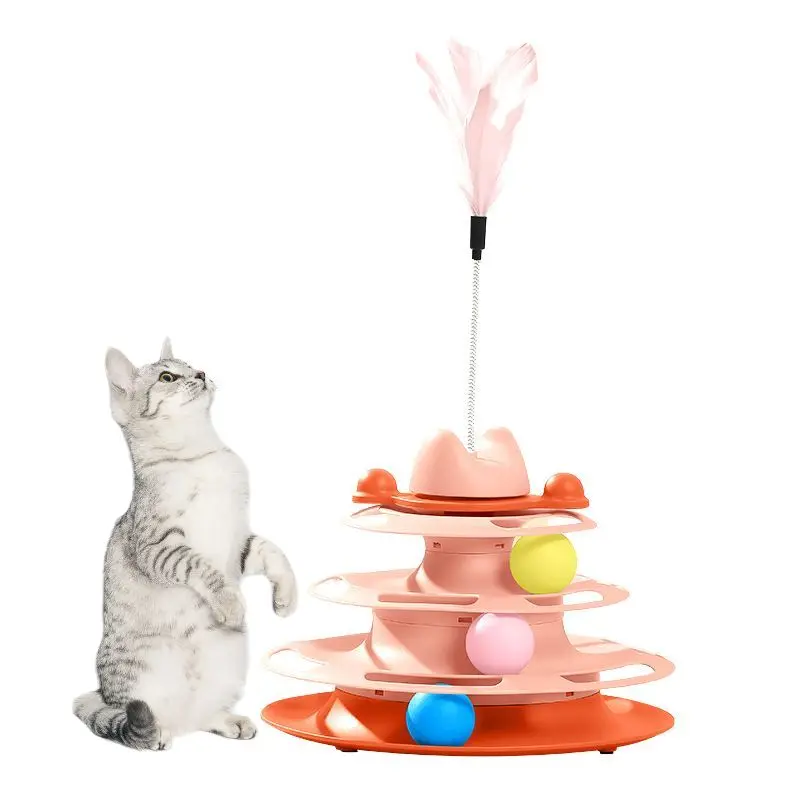 Self-Amusing Cat Toy Pet Cat Kitty Turntable Ball Kitten Toy Supplies