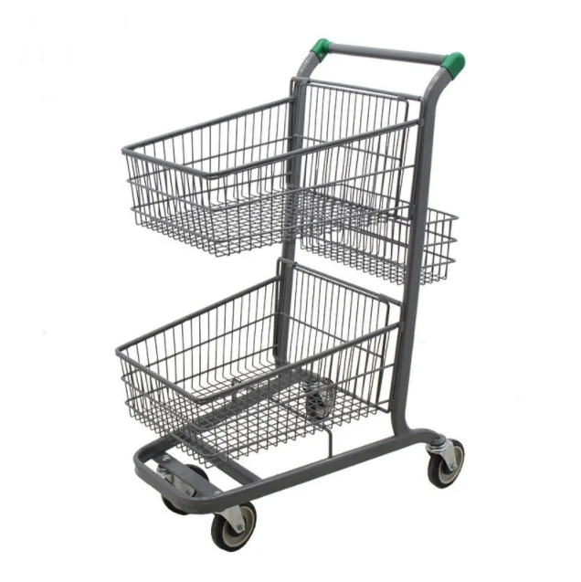 Factory 2022 New Made Three Bsakets Shopping Trolley
