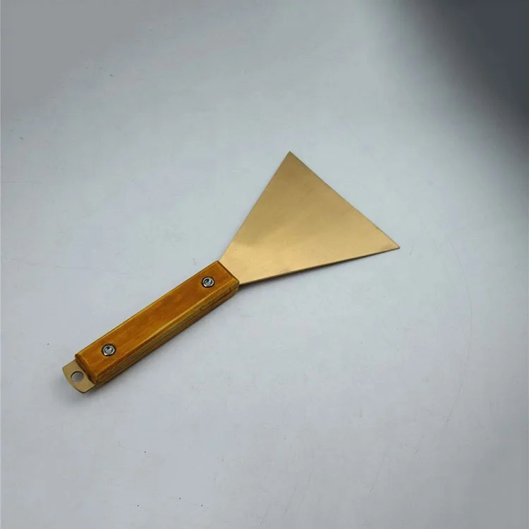 
wooden handle non sparking scraper high hardness aluminum bronze 50mm 