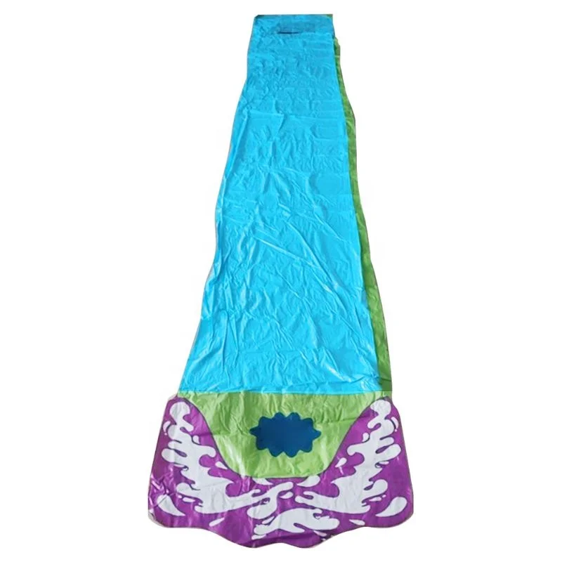 
Splash Sprint Water Slide with Foot Racing Lanes and Splash Pool Toy Backyard 