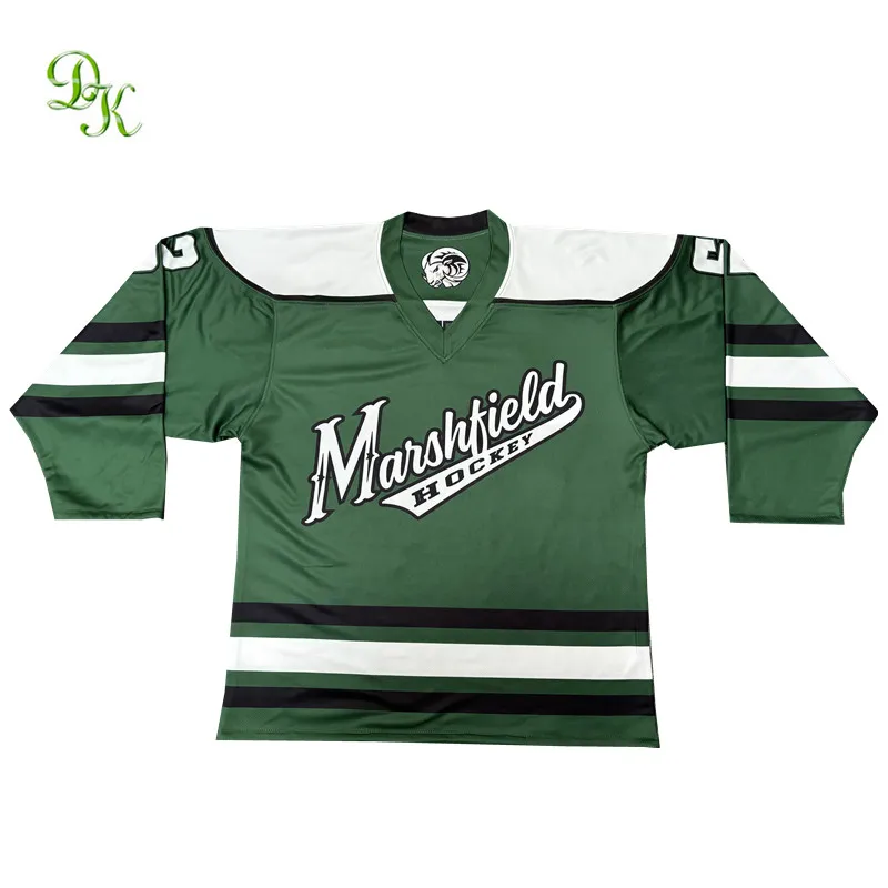 Sublimated print roller poland ice hockey practice jerseys with tackle twill