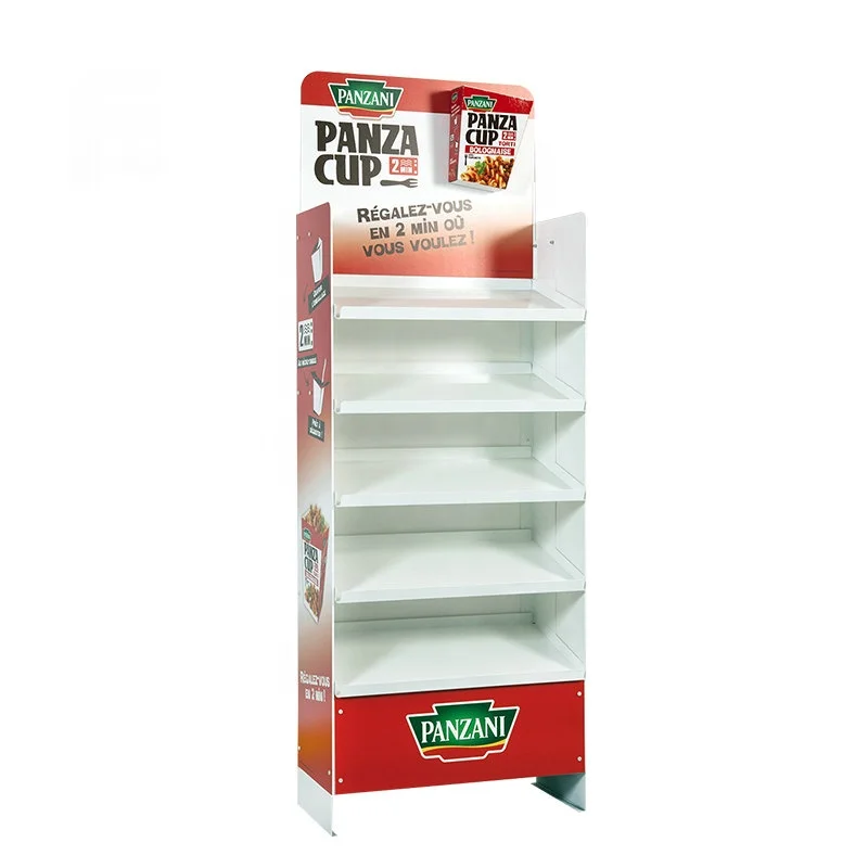 Recyclable Carton Paper Floor Stand Custom Printing Retail Cardboard Floor Display Stand