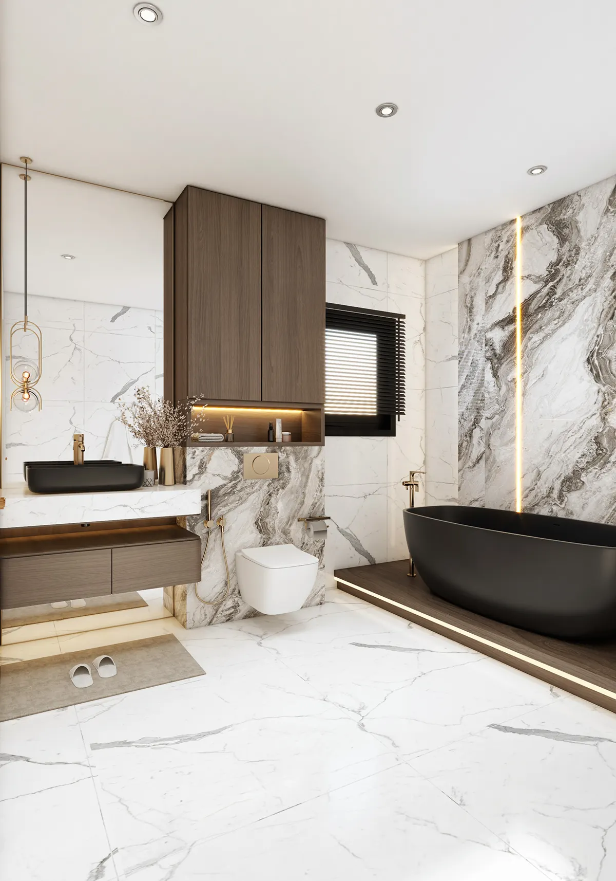 L-образный 12-дюймовый глубокий ПВХ туалетный шкаф для ванной