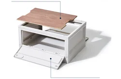 Outdoor folding storage box camping collapsible storage containers multifunctional foldable storage box with wooden lid