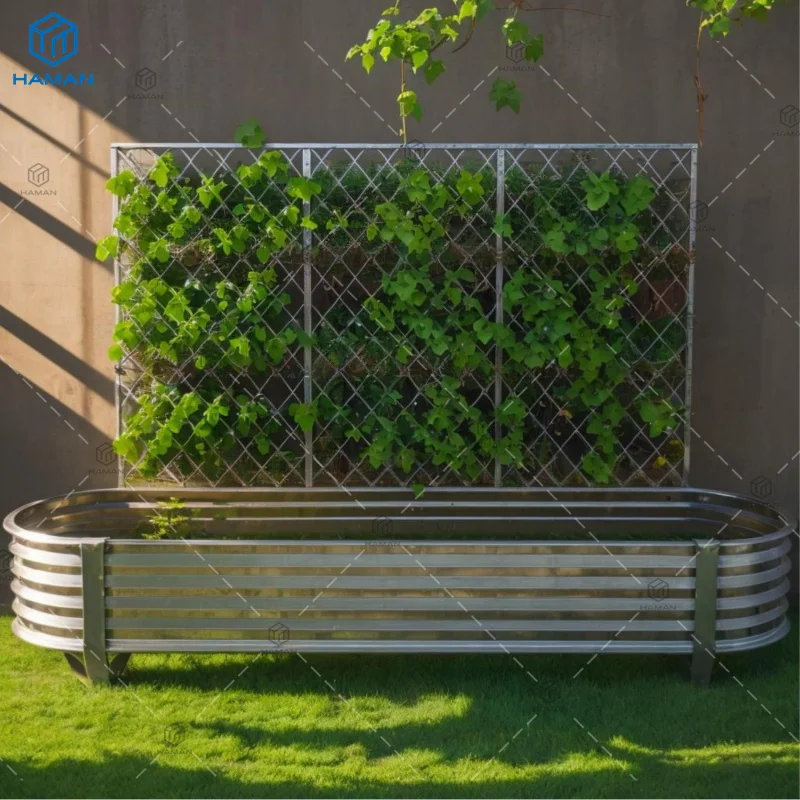 Large Outdoor Galvanized Raised Garden Bed Metal Elevated Planter Box Kit for Flowers Herbs Fruits
