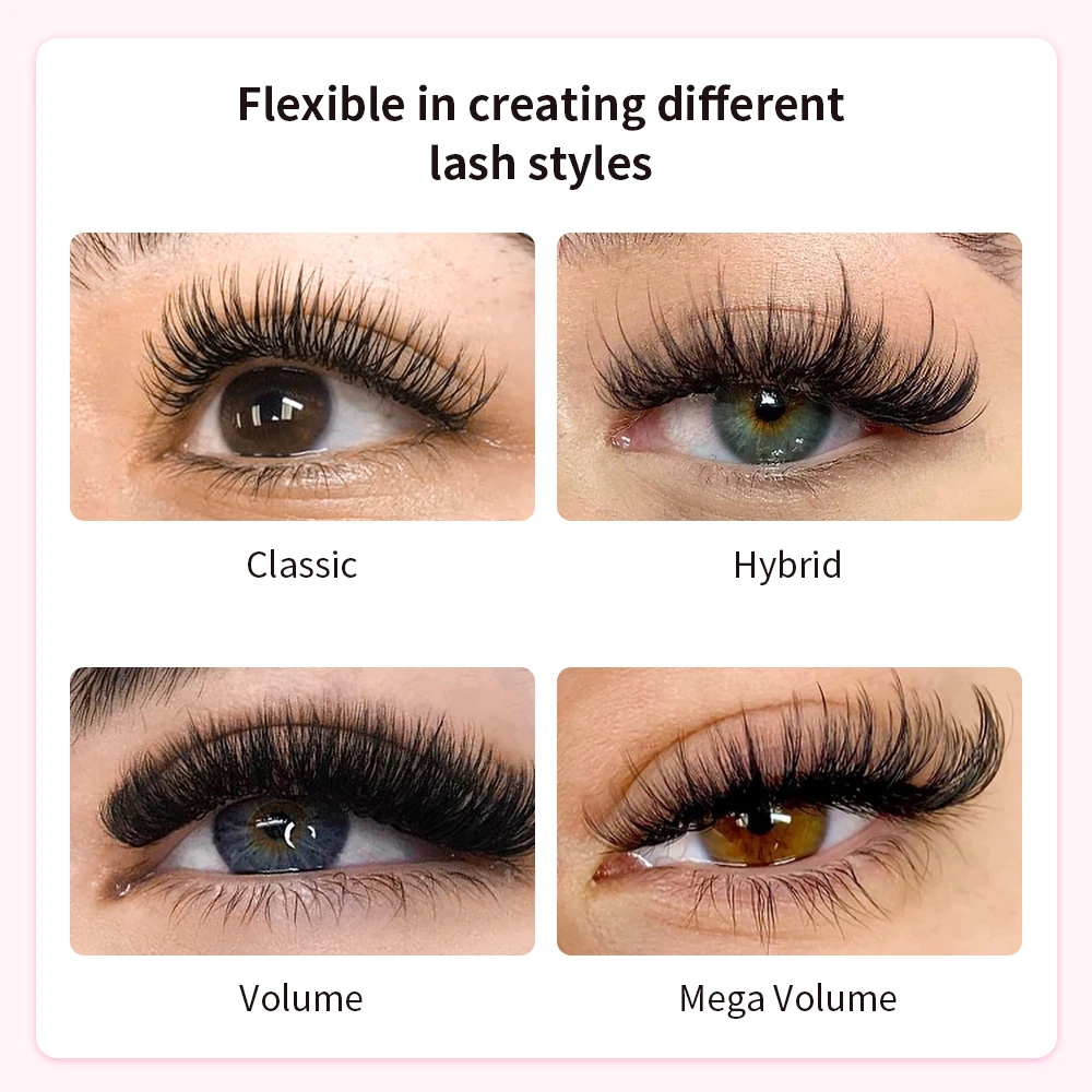 Wholesale Wimpern Premium lashes Mink Volume Classic Lash Extension Supplies Matte Black Cashmere Lash Extensions Volume Trays