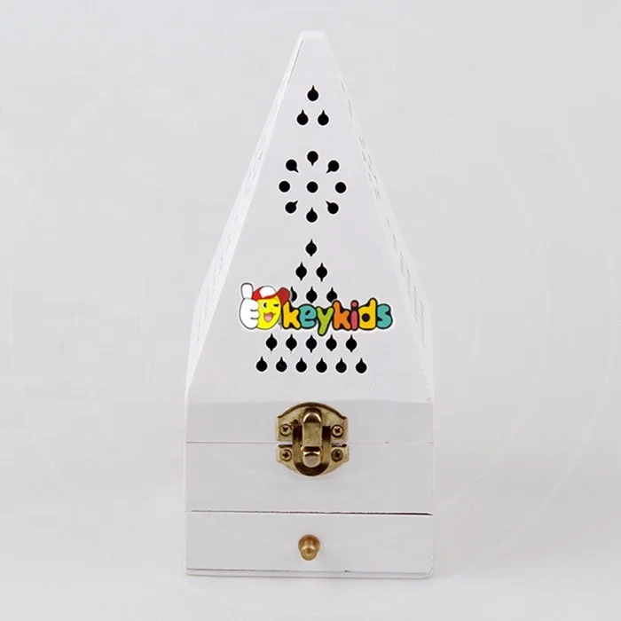 Wholesale cheap antique pyramid design wood incense holder / incense burner W02A258