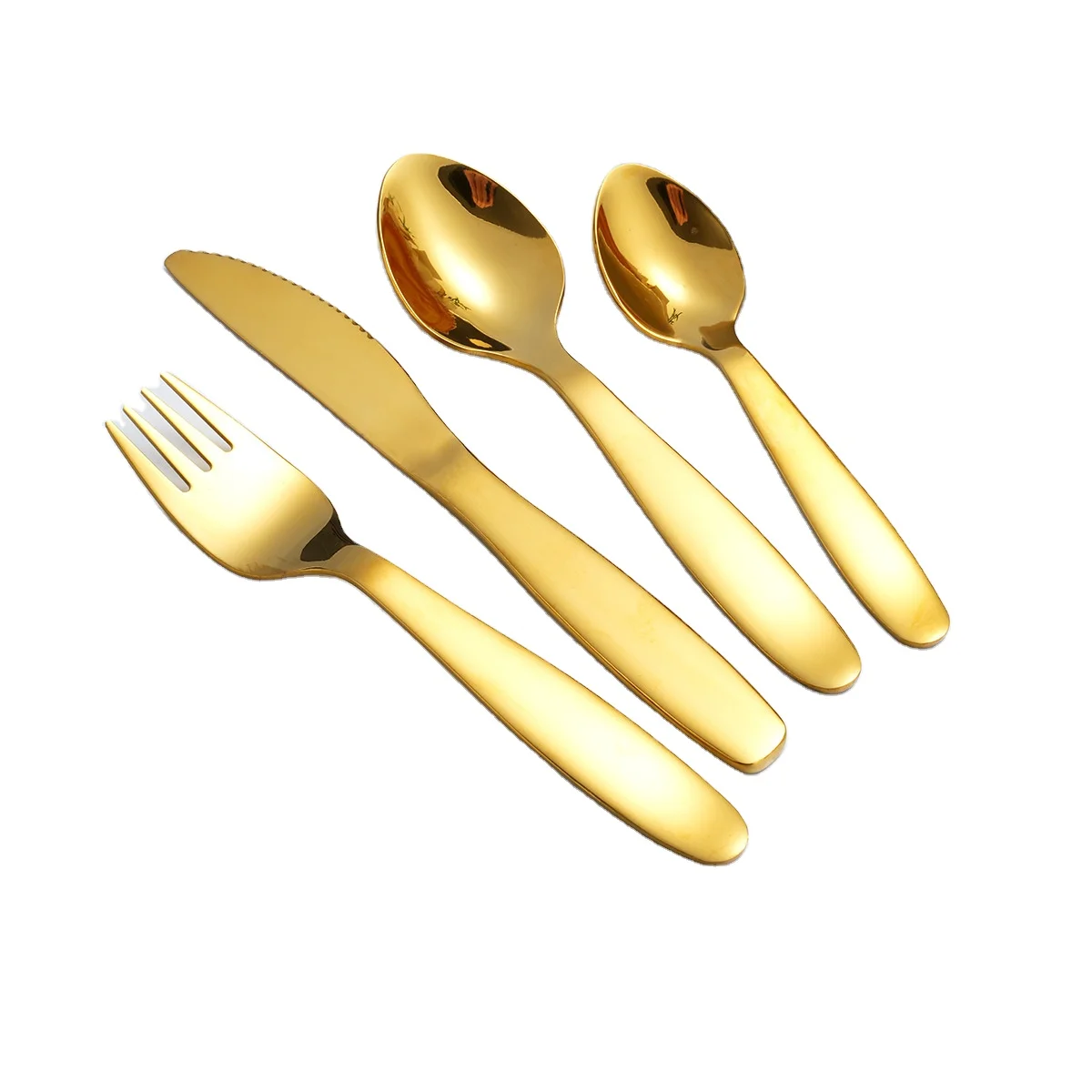 304 Роскошная оптовая продажа Современная полная Посуда Набор детских столовых приборов из нержавеющей стали оптом набор для гостиниц детей